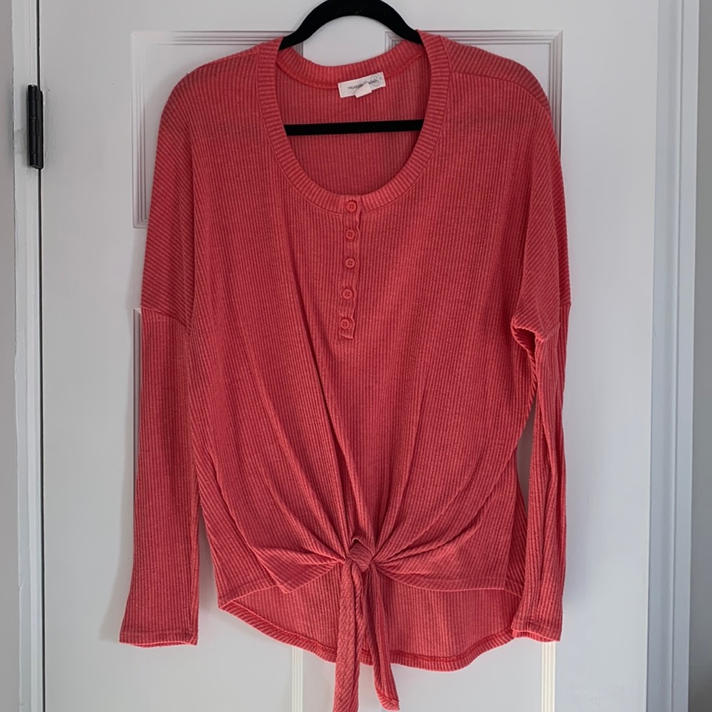 Tie Front Henley